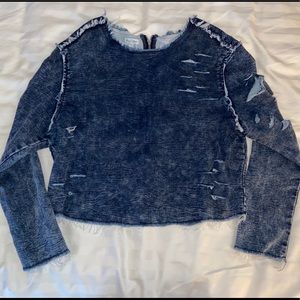 Distressed Top | Jean pattern